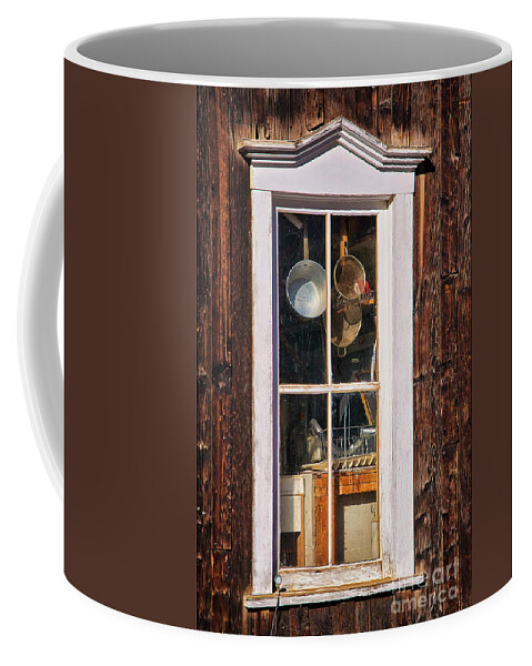 The Kitchen Window Coffee Mug featuring the photograph The Kitchen Window by Priscilla Burgers