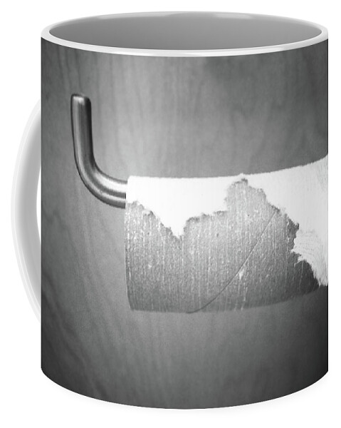 Bathroom Coffee Mug featuring the photograph The Last Roll- Fine Art Photograph by Linda Woods by Linda Woods