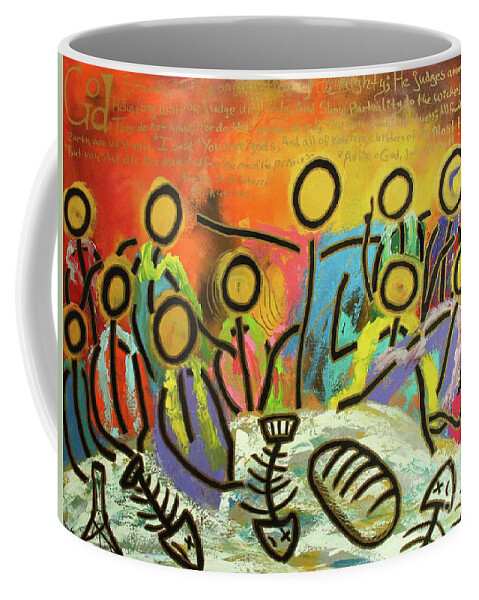 Acrylic Coffee Mug featuring the painting The Last Supper Recitation by Odalo Wasikhongo