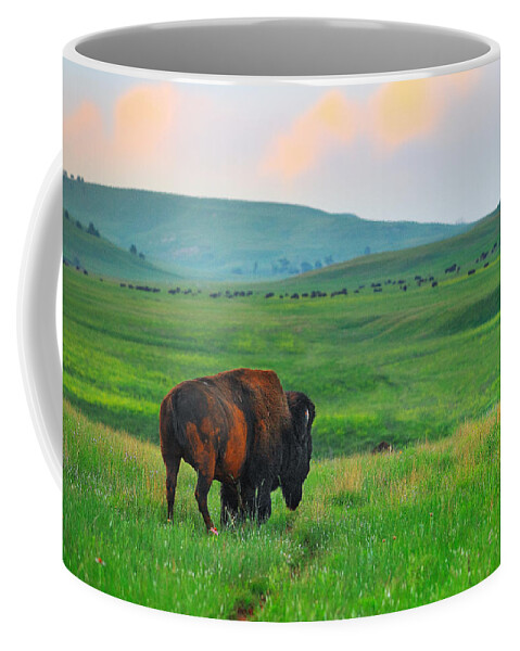 Bull Coffee Mug featuring the photograph The Last Warrior by Kadek Susanto
