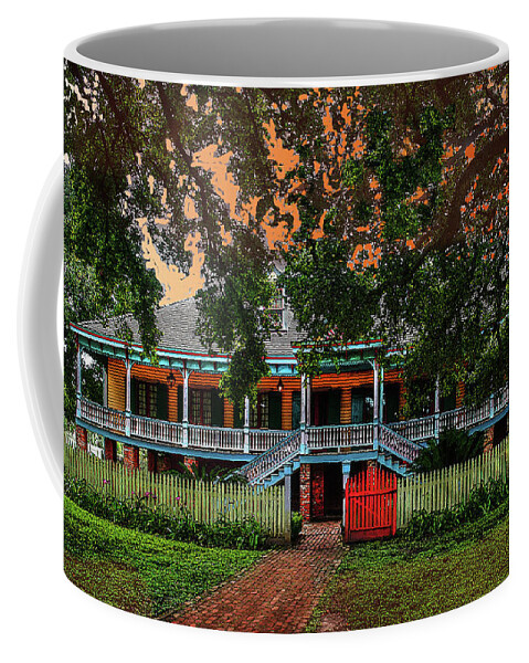 The Laura Plantation Coffee Mug featuring the digital art The Laura Plantation by J Griff Griffin