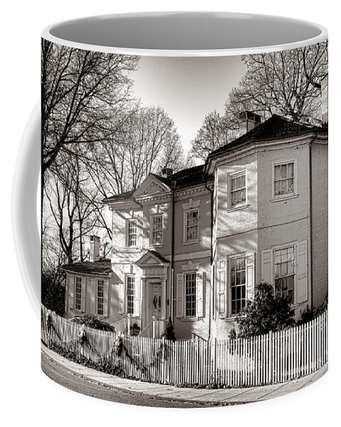 Laurel Coffee Mug featuring the photograph The Laurel Hill Mansion by Olivier Le Queinec