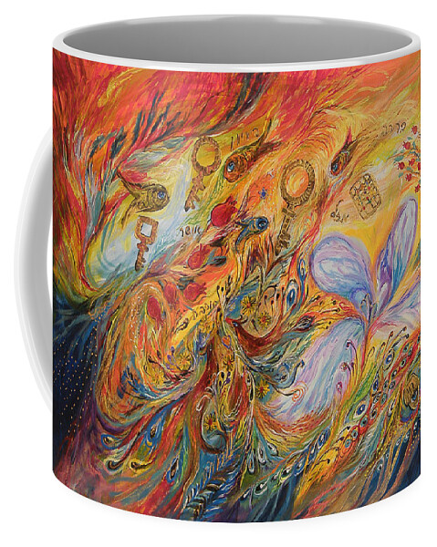 Original Coffee Mug featuring the painting The Levitation by Elena Kotliarker