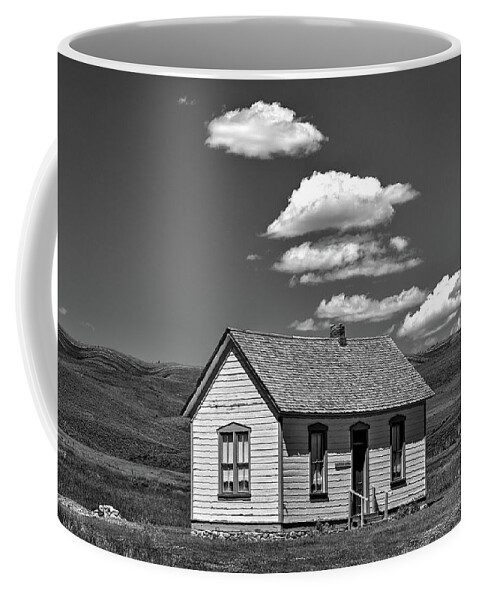 Farm Coffee Mug featuring the photograph The Little House B and W by Richard J Cassato