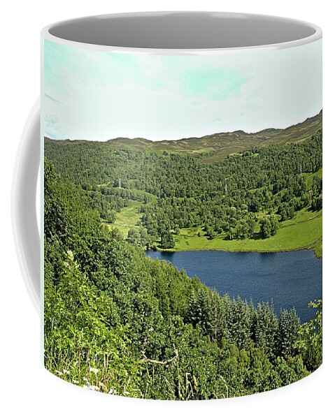 Water Coffee Mug featuring the photograph The Loch at Glenlyon by Richard Denyer
