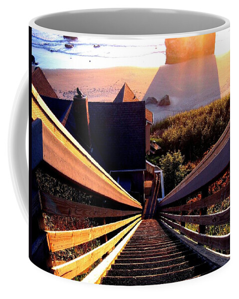 Stairway Coffee Mug featuring the photograph The Long Long Stairway  by Will Borden