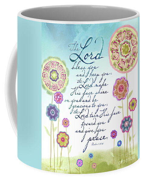 The Lord Bless You And Keep You Artwork Coffee Mug featuring the mixed media The Lord Bless You by Shevon Johnson