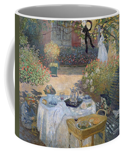 The Luncheon Coffee Mug featuring the painting The Luncheon by Claude Monet