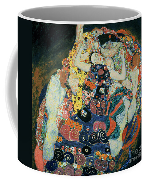 The Maiden Coffee Mug featuring the painting The Maiden by Gustav Klimt