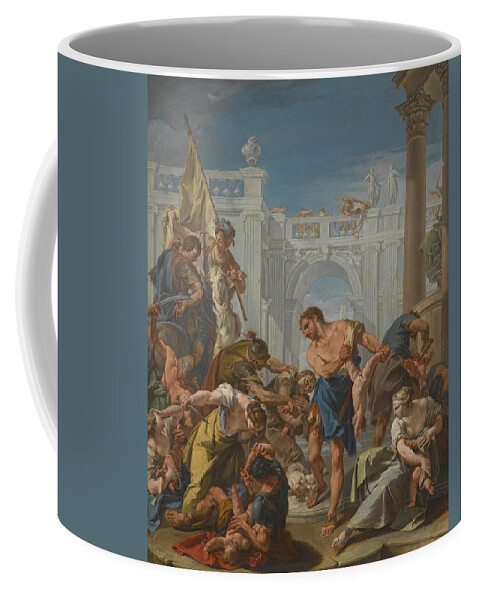 Giambattista Pittoni Coffee Mug featuring the painting The Massacre of the Innocents by Giambattista Pittoni