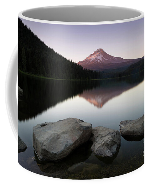 Trillium Lake Coffee Mug featuring the photograph The Mesmerizing View by Masako Metz