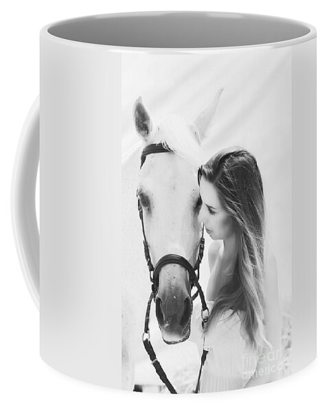 Horse Coffee Mug featuring the photograph The Moment by Clare Bevan