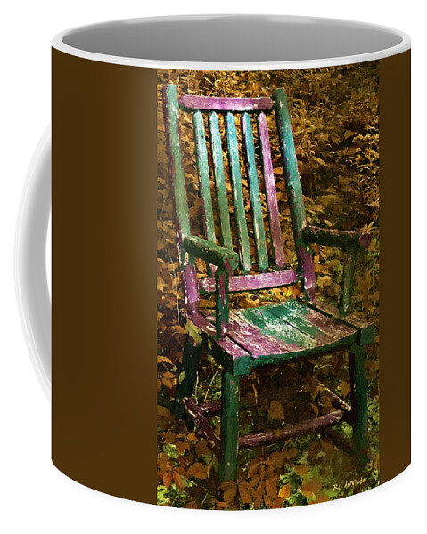 Chair Coffee Mug featuring the painting The Motley Chair by RC DeWinter