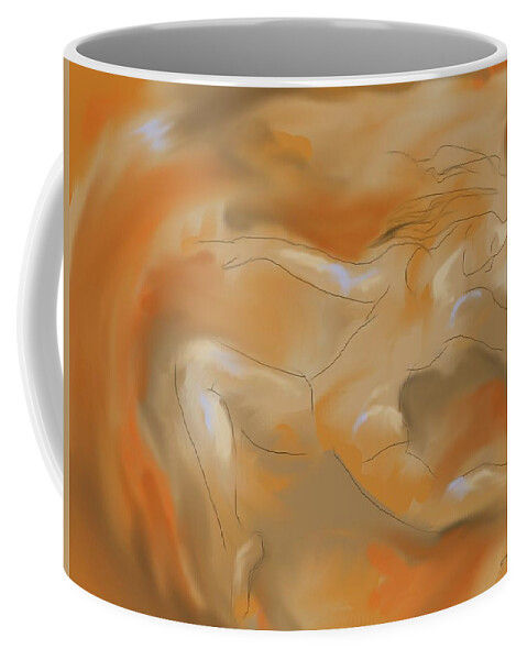 Figure Coffee Mug featuring the digital art The movement by Mary Armstrong