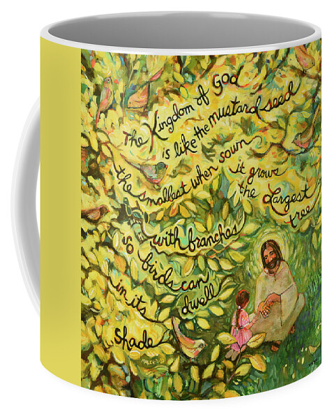 Jen Norton Coffee Mug featuring the painting The Mustard Seed by Jen Norton