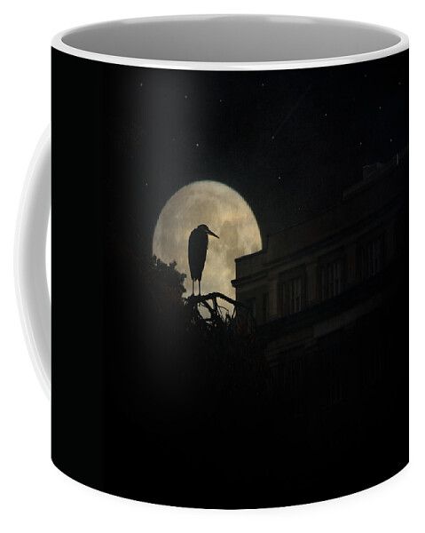 Heron Coffee Mug featuring the photograph The Night Of The Heron by Chris Lord