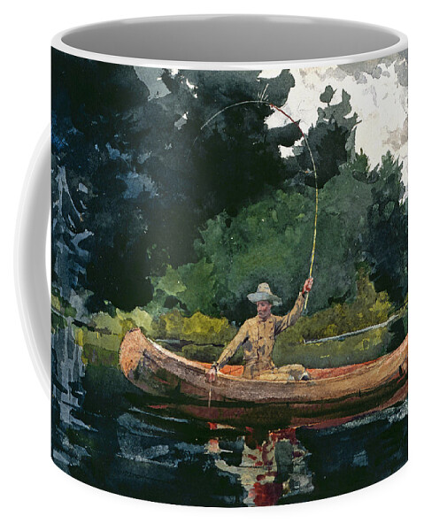 Winslow Homer Coffee Mug featuring the drawing The North Woods by Winslow Homer