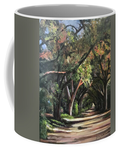 Trees Coffee Mug featuring the painting The Oaks by Gloria Smith