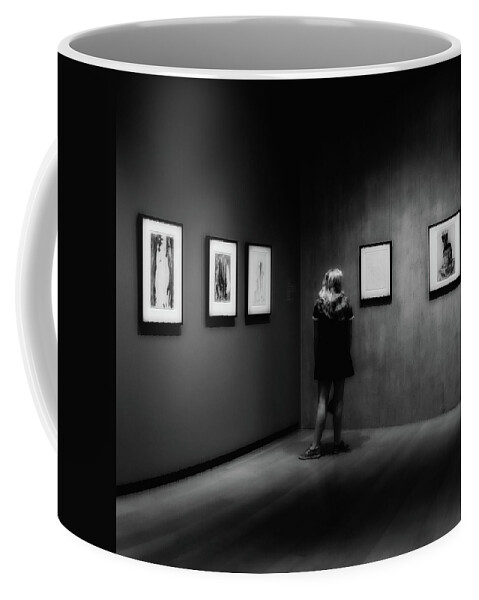 Black And White Coffee Mug featuring the photograph The Observer by Ron White
