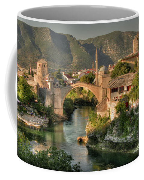 Stari Coffee Mug featuring the photograph The Old Bridge of Mostar by Rob Hawkins