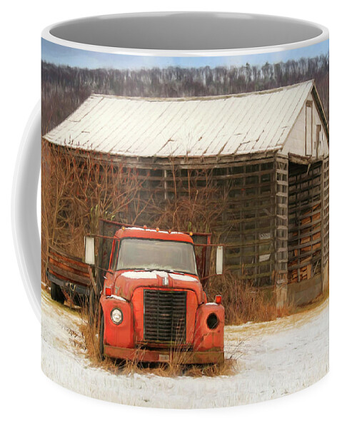 Truck Coffee Mug featuring the photograph The Old Lumber Truck by Lori Deiter
