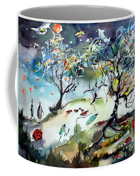 Science Fiction Coffee Mug featuring the painting The Fugas Travel Log 08 by Ginette Callaway