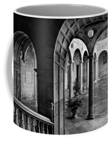Castilla Leon Coffee Mug featuring the photograph The Palace of the Guzmanes Courtyard by RicardMN Photography