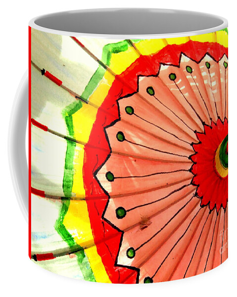 Photography Coffee Mug featuring the photograph The Paper Umbrella by Nancy Kane Chapman