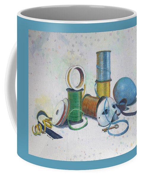 Party Coffee Mug featuring the mixed media The Party by Sandy Clift