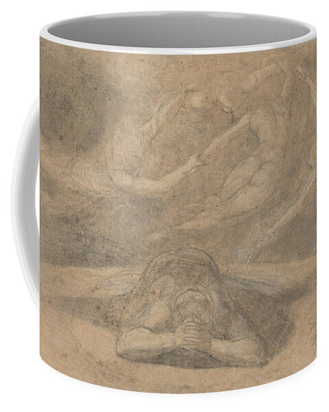 Fuseli Coffee Mug featuring the drawing The Peasant's Dream Paradise Lost Book 1 by Henry Fuseli