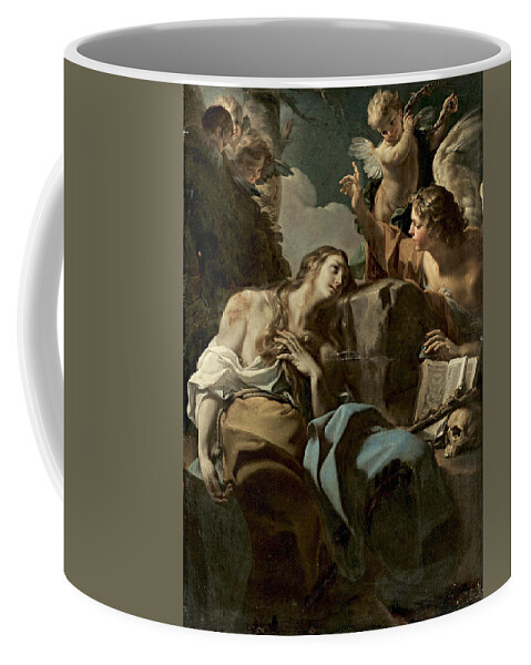 Corrado Giaquinto Coffee Mug featuring the painting The Penitent Magdalene by Corrado Giaquinto