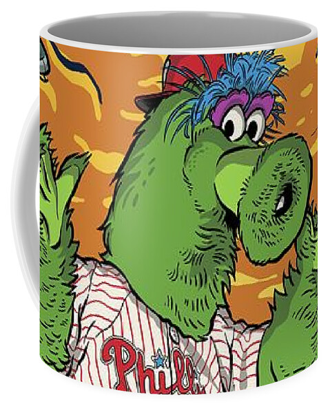 Philly Coffee Mug featuring the drawing The Pherocious Phanatic by Miggs The Artist