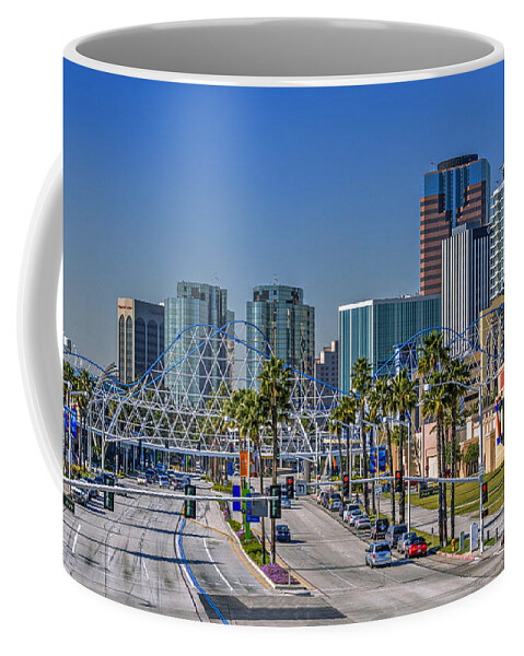The Pike Coffee Mug featuring the photograph The Pike Shoreline Drive Long Beach by David Zanzinger