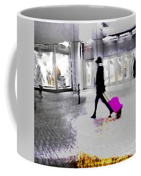 Pink Coffee Mug featuring the photograph The Pink Bag by LemonArt Photography