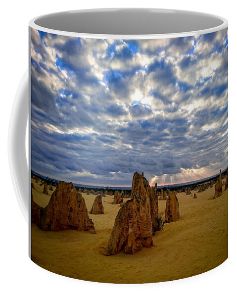 The Pinnacles Coffee Mug featuring the photograph The Pinnacles sunset by Ren Harris