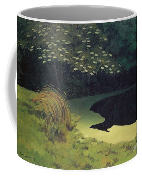 Vallotton Coffee Mug featuring the painting The Pond Honfleur, 1909 by Felix Vallotton
