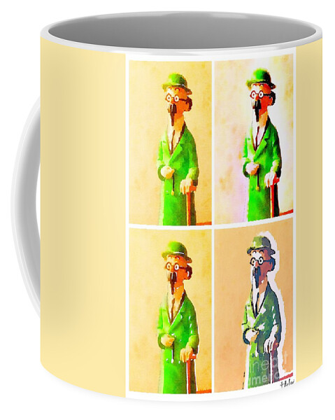 Professor Coffee Mug featuring the painting The Professor by HELGE Art Gallery