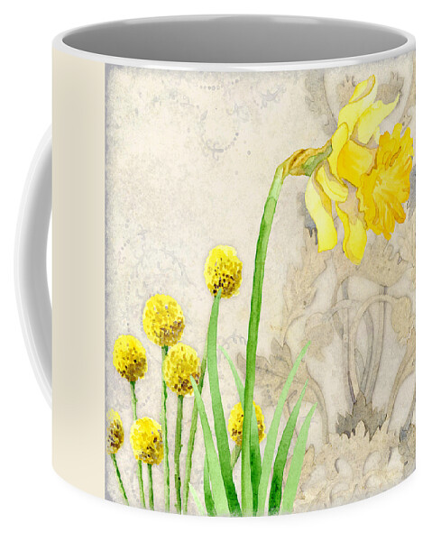 Daffodil Coffee Mug featuring the painting The Promise of Spring - Daffodil by Audrey Jeanne Roberts