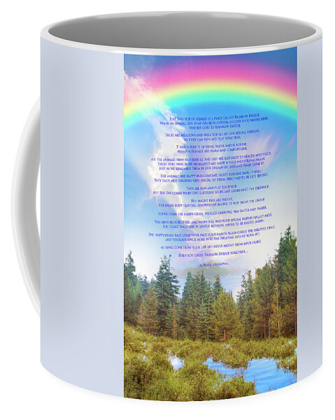 Rainbow Bridge Coffee Mug featuring the photograph The Rainbow Bridge Poem by Mark Andrew Thomas