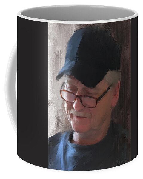 Man Coffee Mug featuring the painting The Reader by Diane Chandler