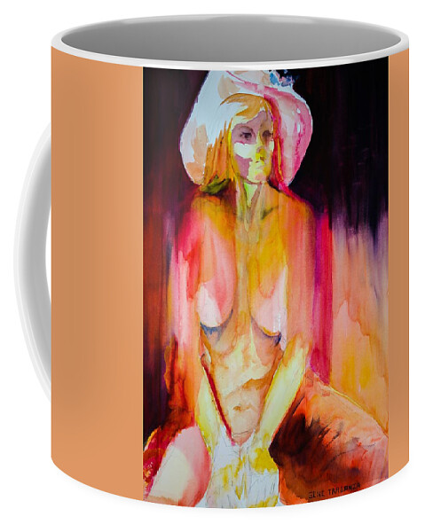  Coffee Mug featuring the painting The Reader by Gene Traganza 