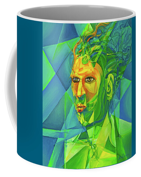 Cubism Coffee Mug featuring the digital art The Reinvention by Brian Kirchner