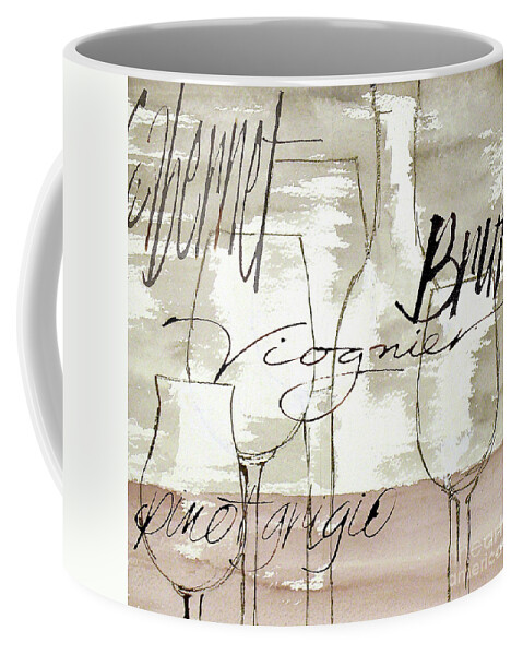 Original Watercolors Coffee Mug featuring the painting The Right Glass 4 by Chris Paschke