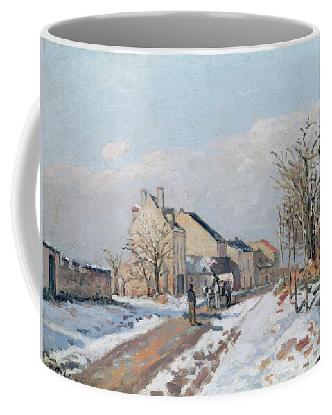 The Coffee Mug featuring the painting The Road from Gisors to Pontoise by Camille Pissarro