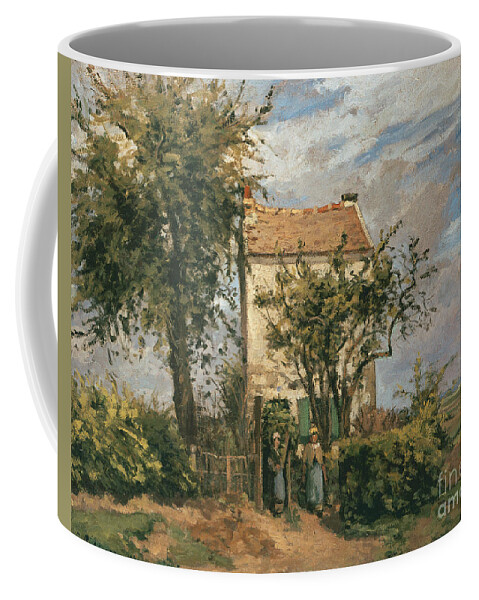 Road Coffee Mug featuring the painting The Road to Rueil by Camille Pissarro