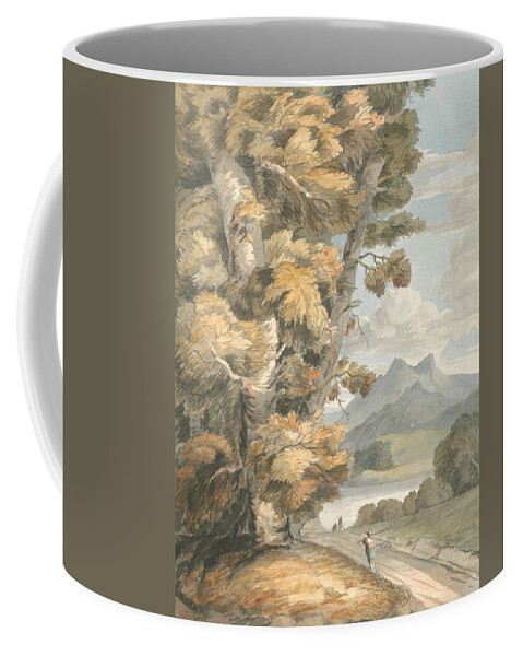 19th Century Painters Coffee Mug featuring the painting The Road to the Lake by Francis Towne