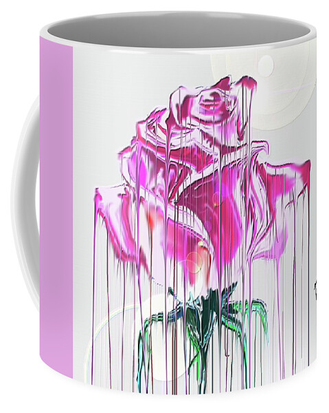 Computer Coffee Mug featuring the digital art The Rose by Darren Cannell