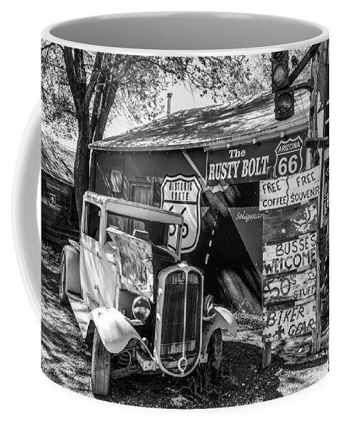 Route 66 Coffee Mug featuring the photograph The Rusty Bolt by Anthony Sacco