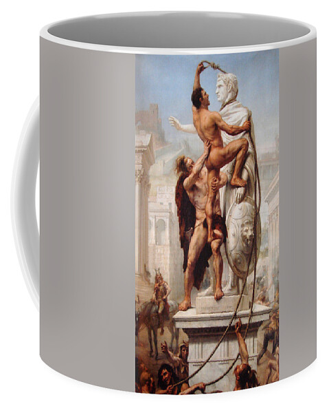 Sack Coffee Mug featuring the painting The Sack of Rome - 410 by Troy Caperton