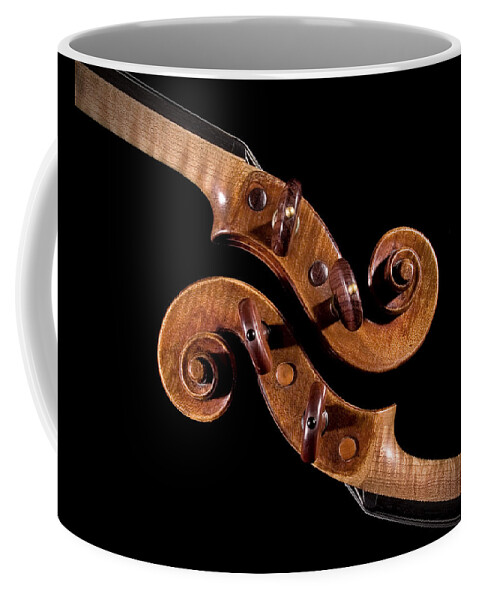 Strad Coffee Mug featuring the photograph The Scroll And It's Clone by Endre Balogh